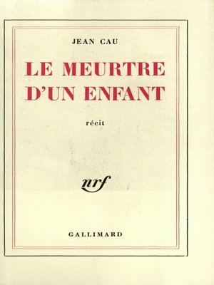 cover image of Le Meurtre d'un enfant